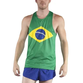 Men's Printed Singlet- Brazil