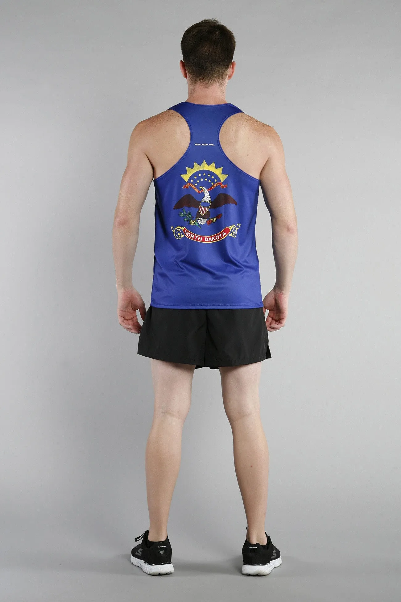 Men's Printed Singlet- North Dakota