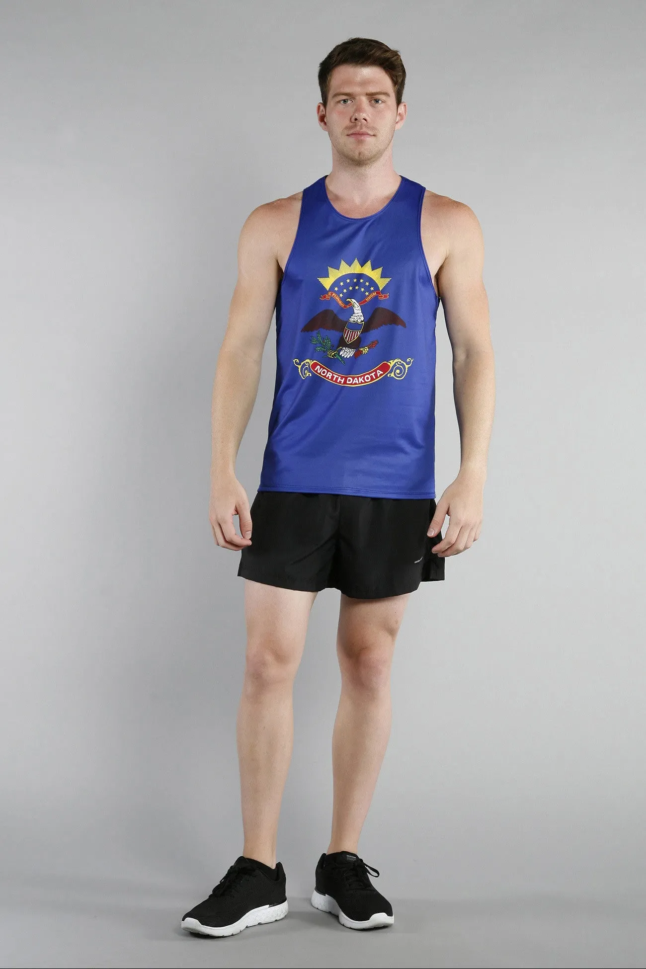 Men's Printed Singlet- North Dakota