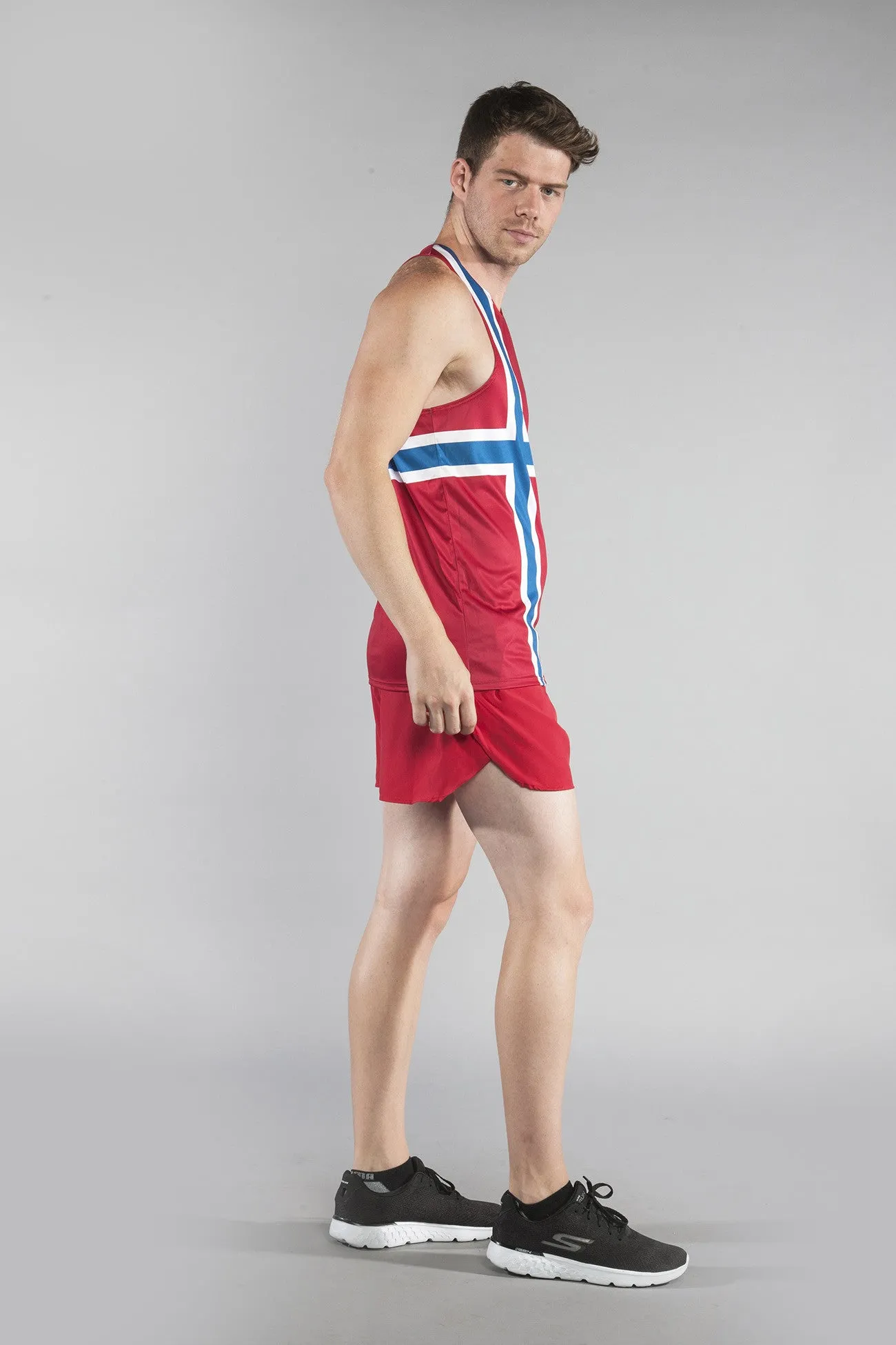 Men's Printed Singlet- Norway