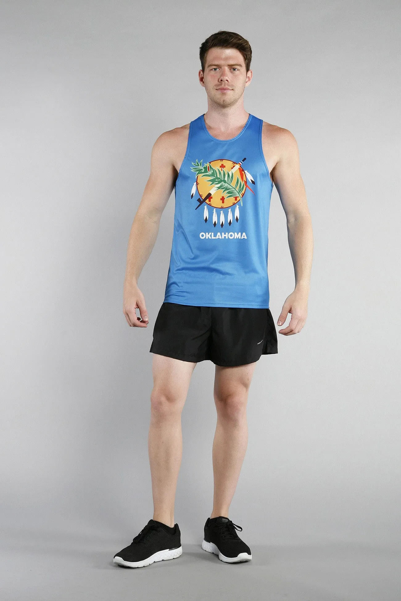 Men's Printed Singlet- Oklahoma