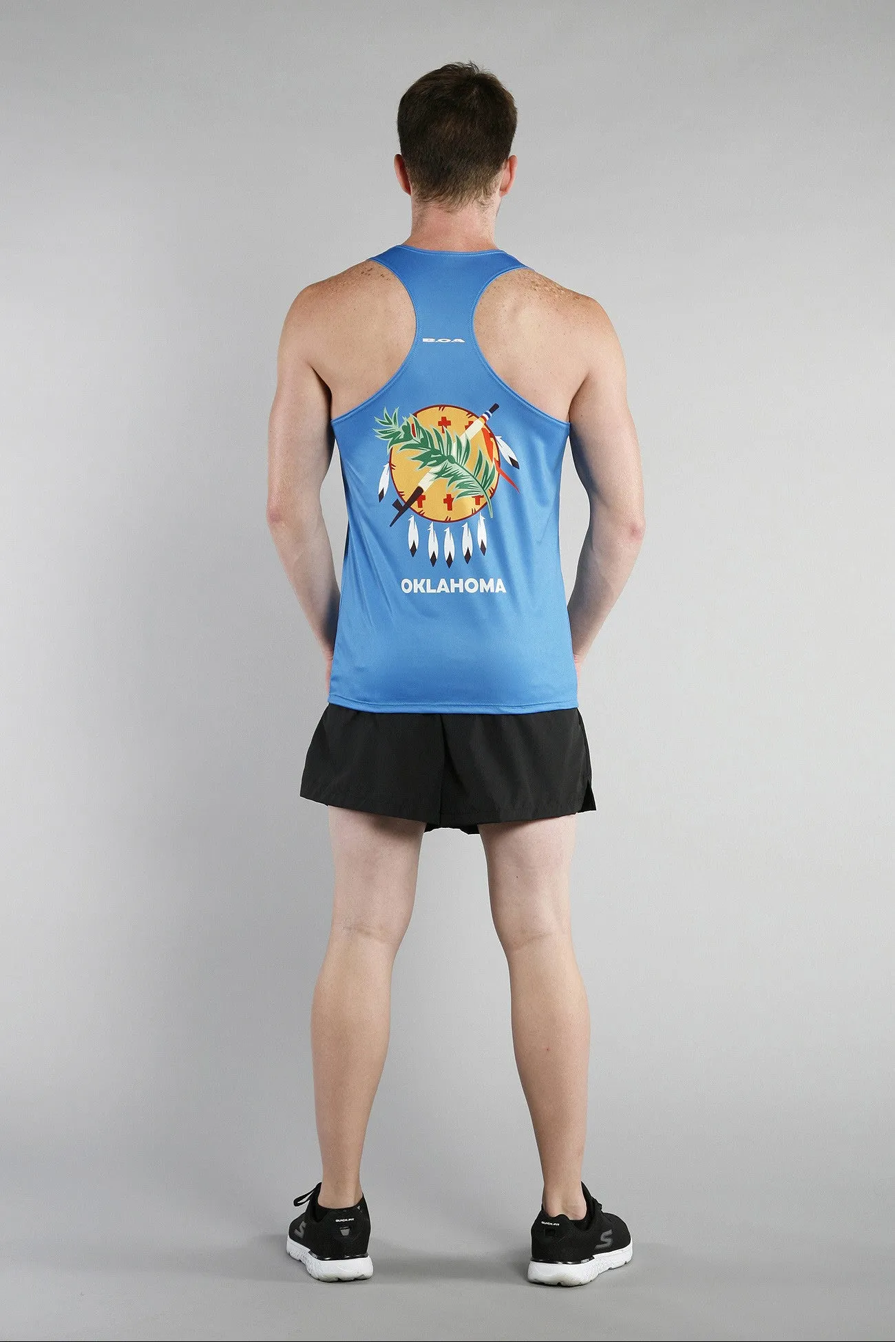 Men's Printed Singlet- Oklahoma