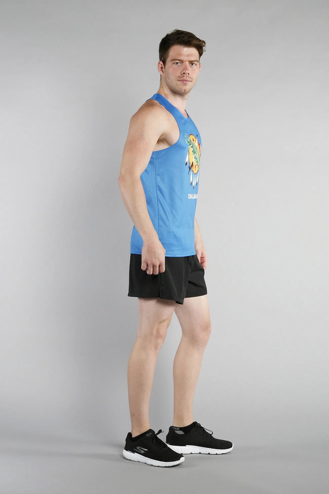 Men's Printed Singlet- Oklahoma