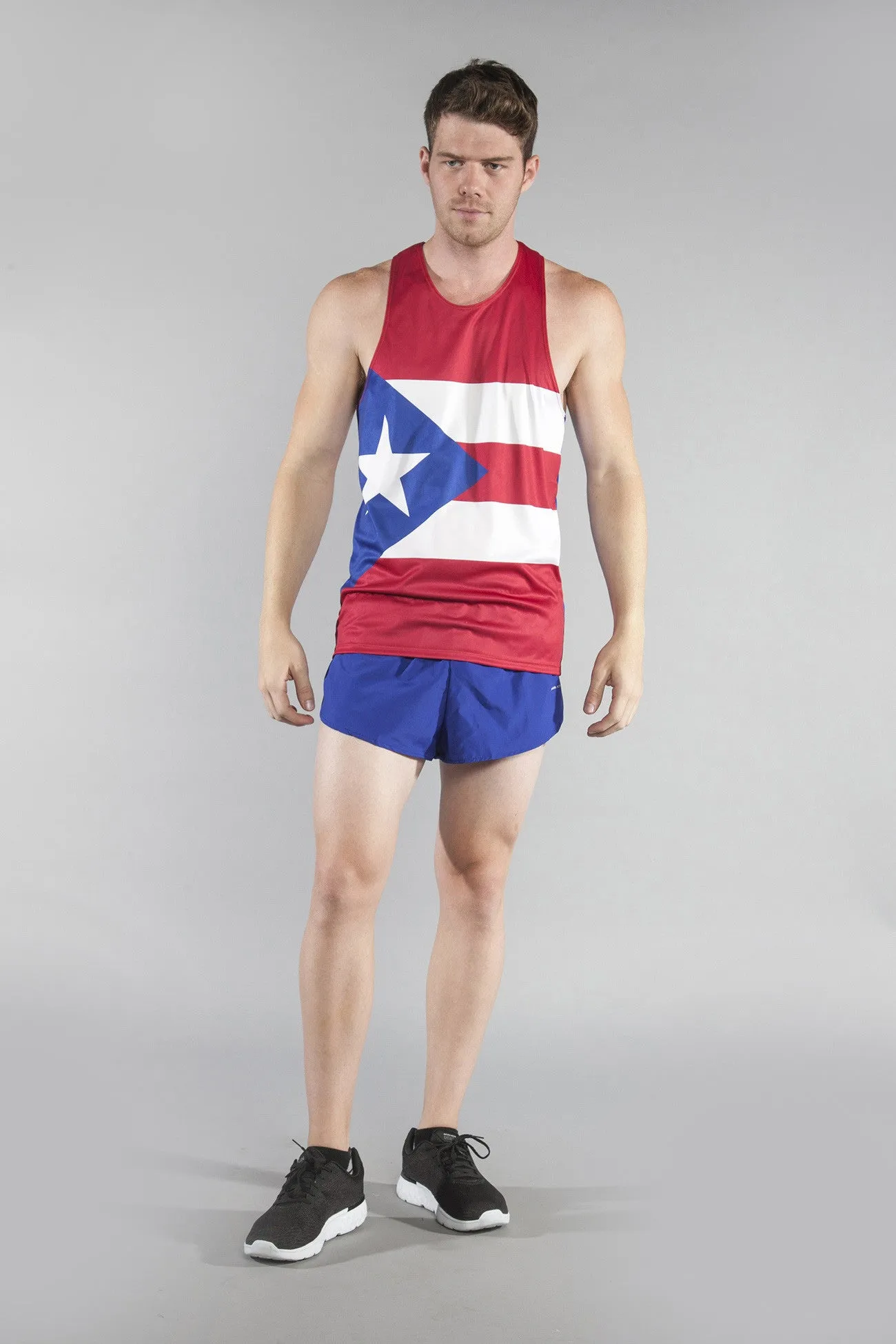 Men's Printed Singlet- Puerto Rico