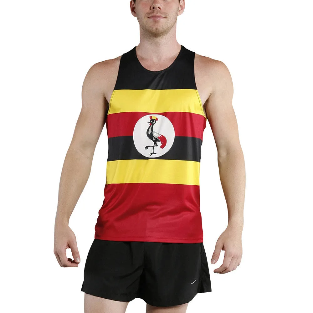 Men's Printed Singlet- Uganda