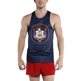 Men's Printed Singlet- Utah