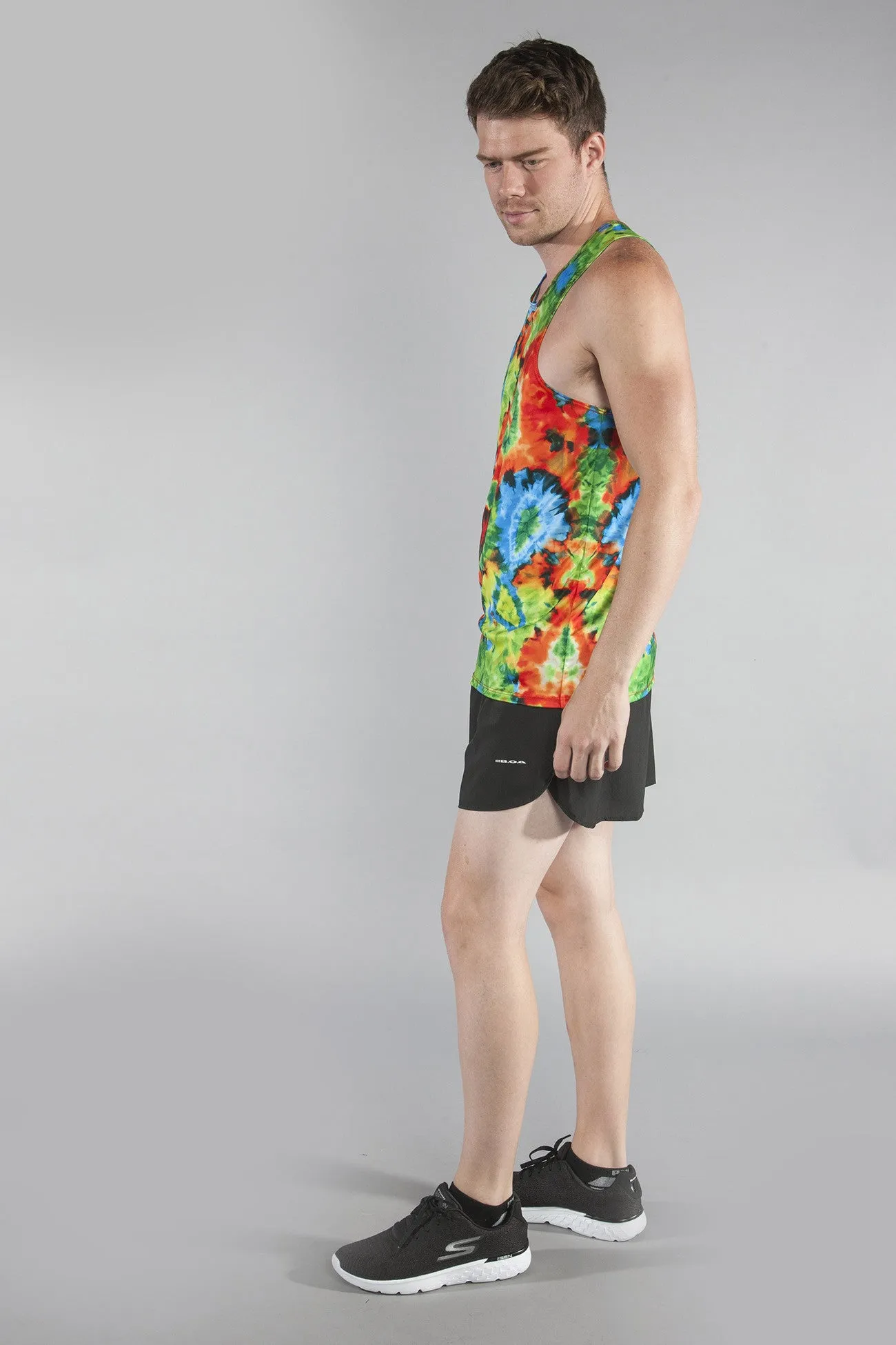 Men's Printed Singlet- Woodstock