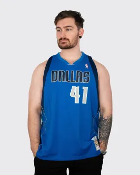 mitchell and ness dallas mavericks nowitzki 10-11 jersey Blue