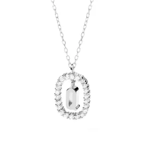 Moissanite Letter Q Dangle Pendant Necklace