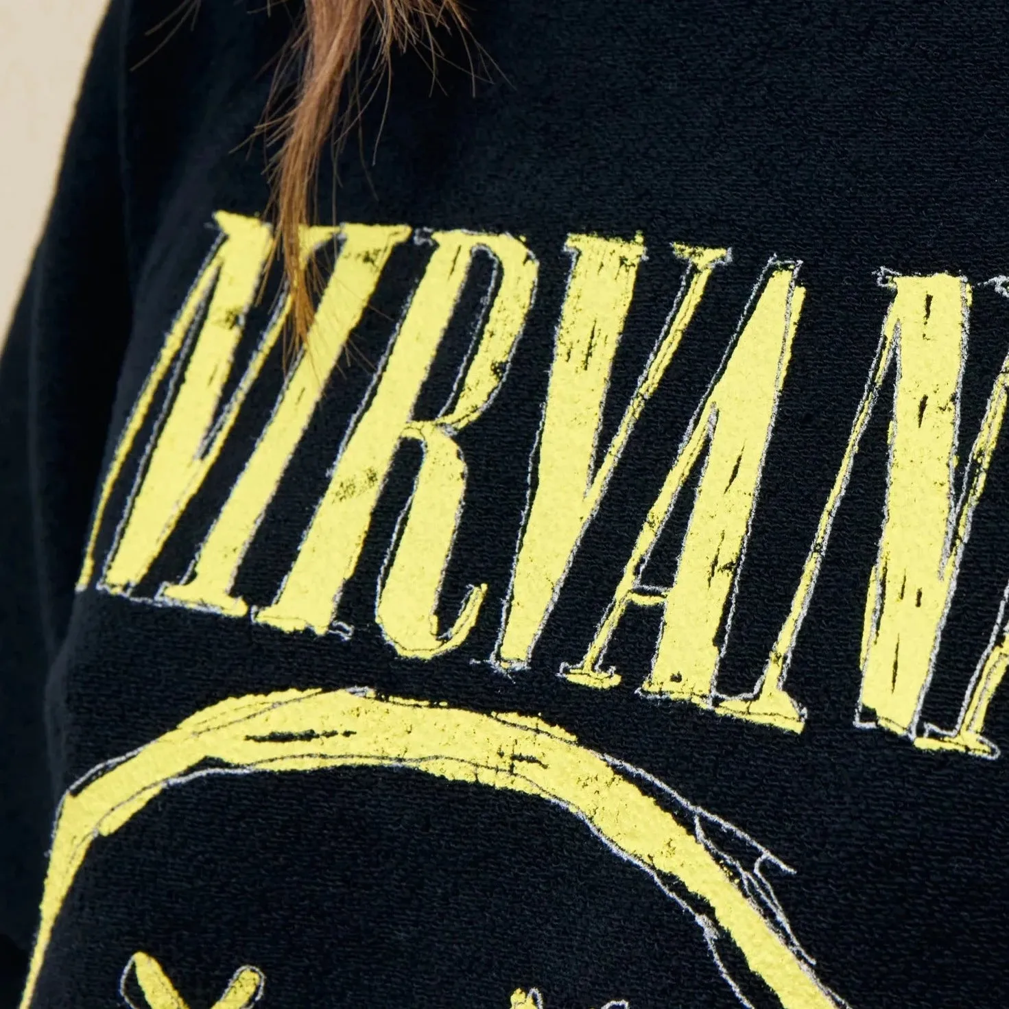 Nirvana Smiley Sweatshirt (Black)