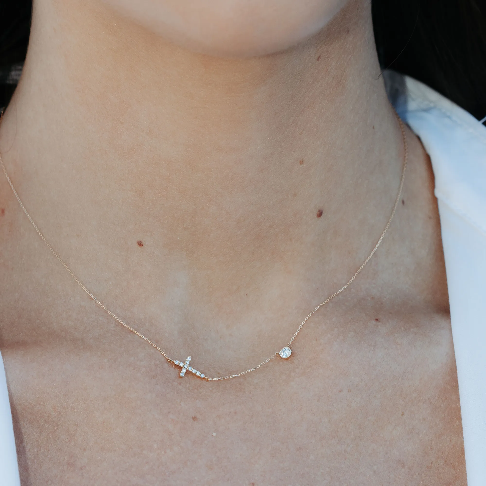 North Star & Horizon Cross Necklace