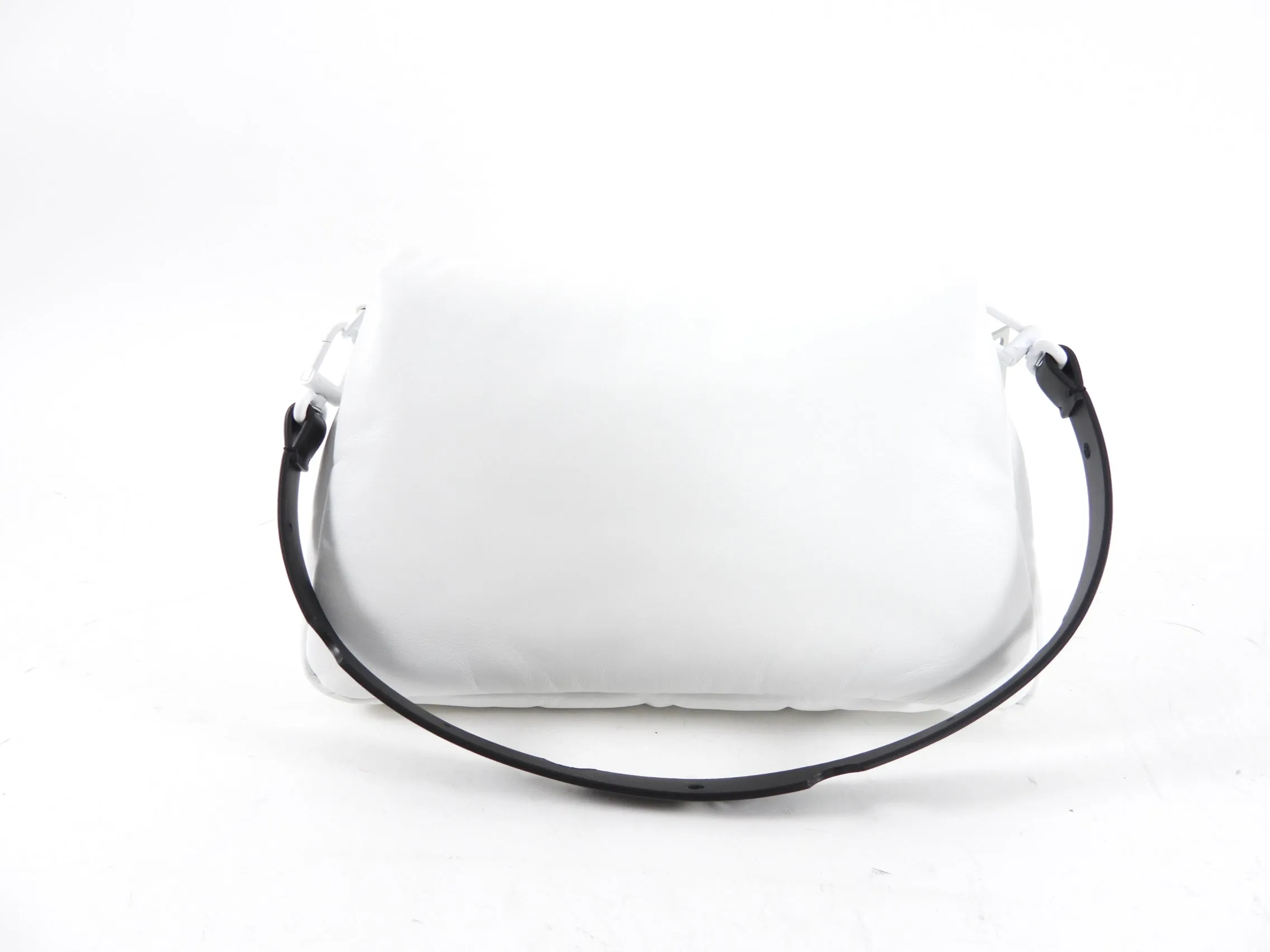 Off White Nailed Slouchy Clutch 30 White Shoulder Bag