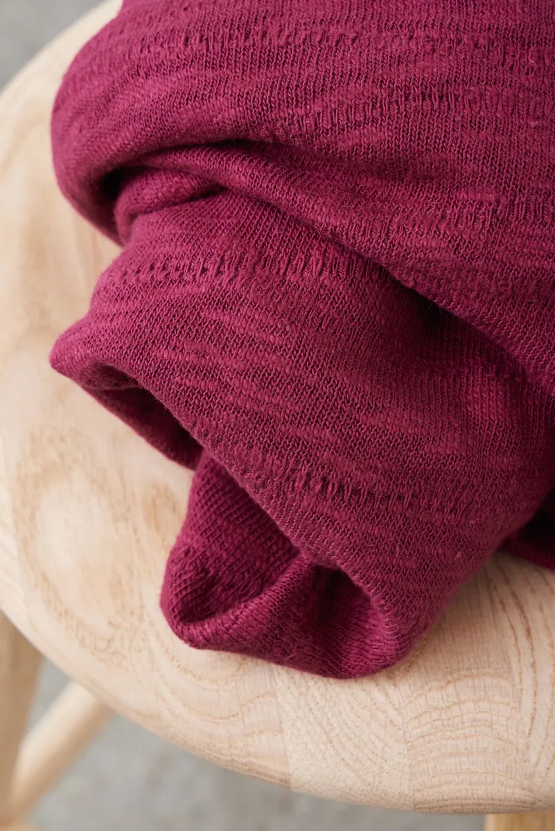 Organic Cotton Sweater Knit in Fuchsia | Designed in Denmark