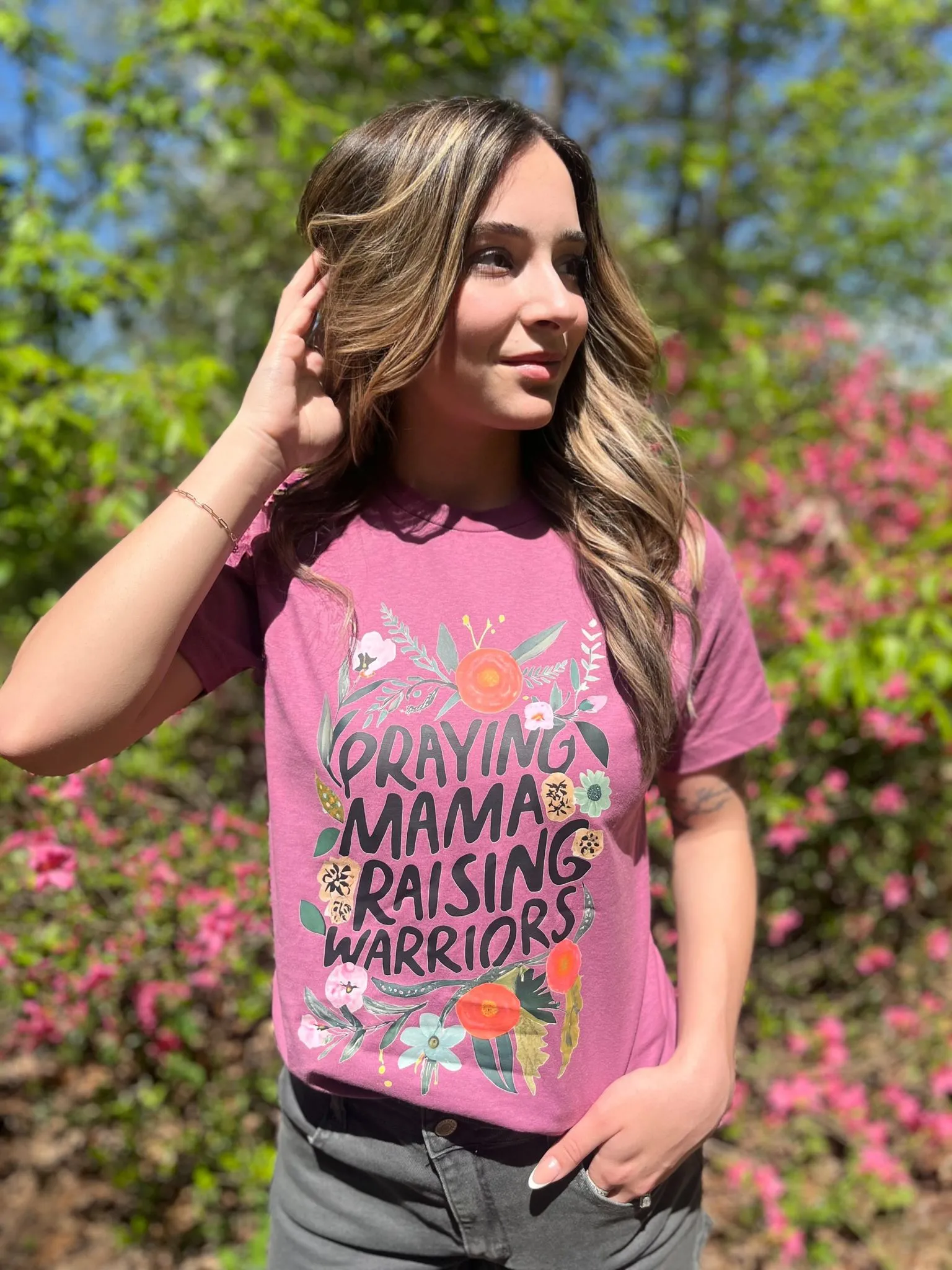 Praying Mama Raising Warriors Tee