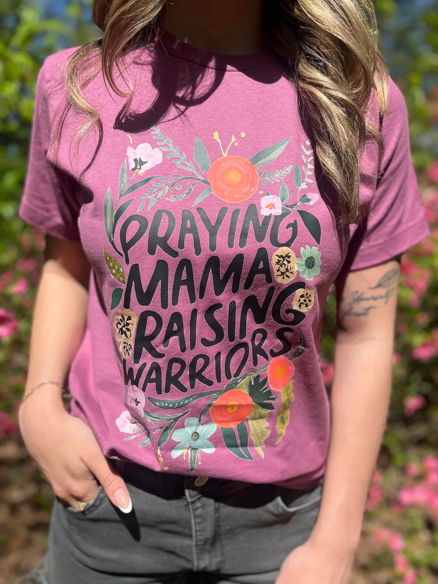 Praying Mama Raising Warriors Tee