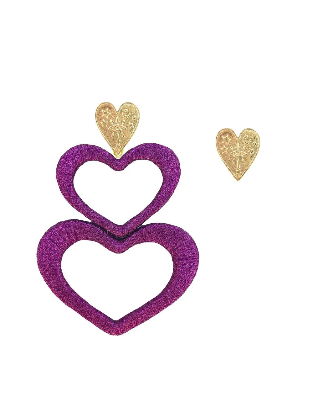 Purple Love Earrings