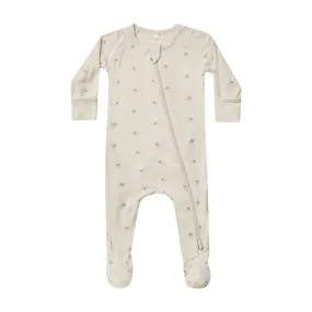 Quincy Mae Bamboo Zip Footie - Sweet Pea