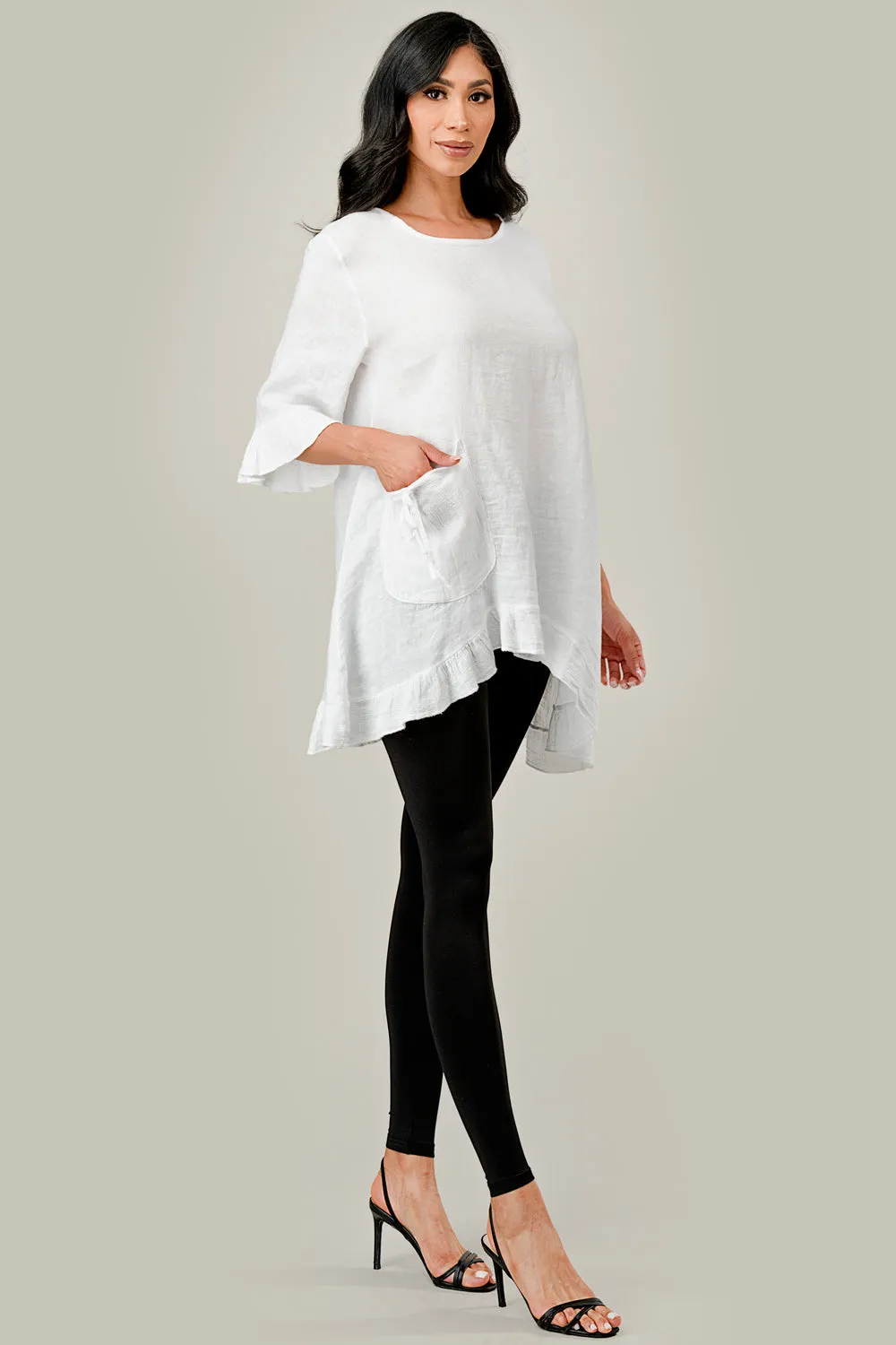 Raw Moda Single Pocket Linen tunic