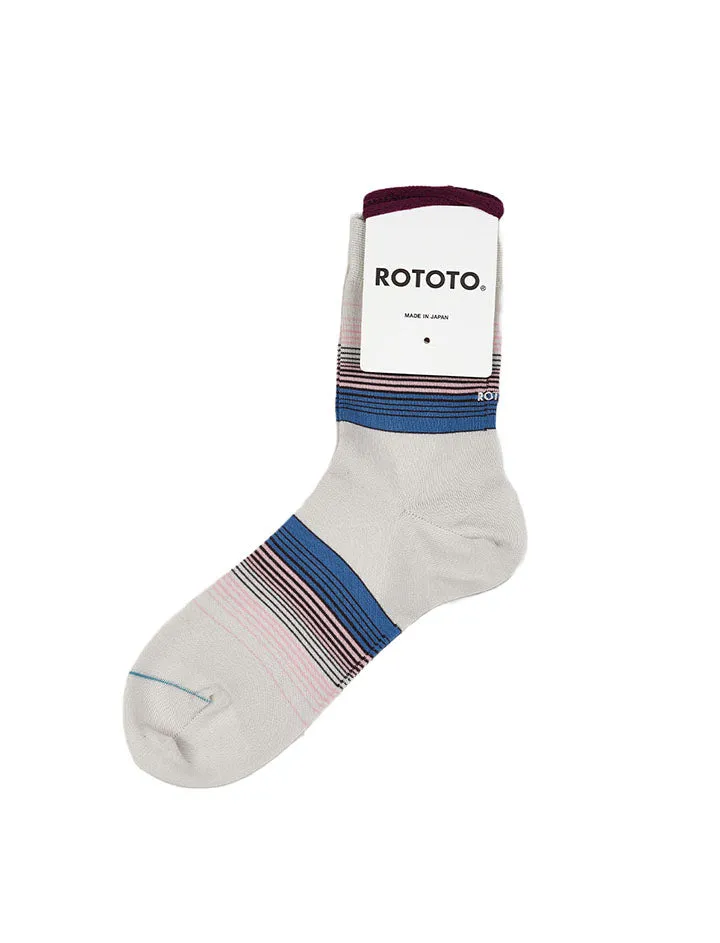 Rototo Four Stripe Light Gray