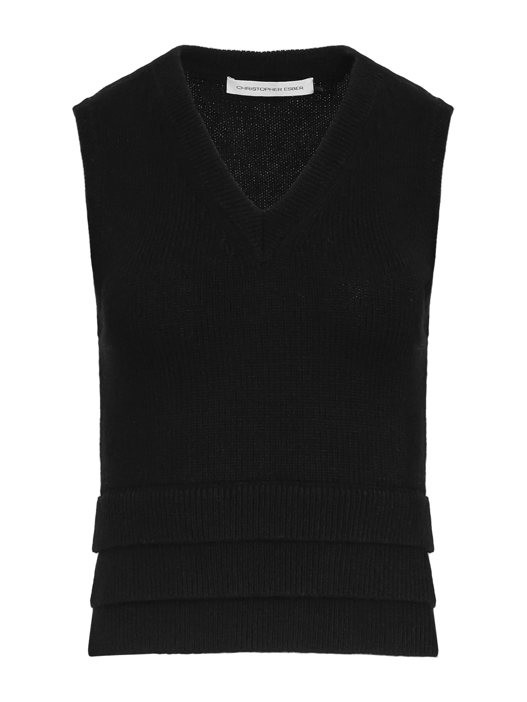 Shrunken Trio Hem Vest