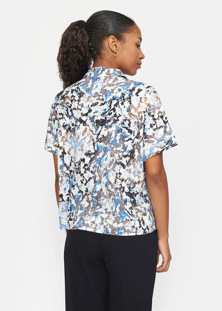 Soft Rebels Mela Freedom SS Shirt SR124-708 Blurred Flower Regatta