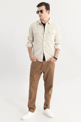 Softline Corduroy Cream Overshirt