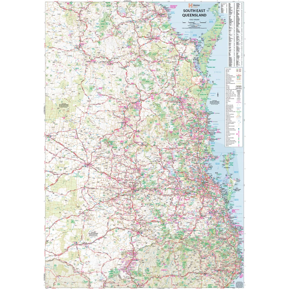 South East Queensland Map with Landcruiser Mountain Park - 1st Edition