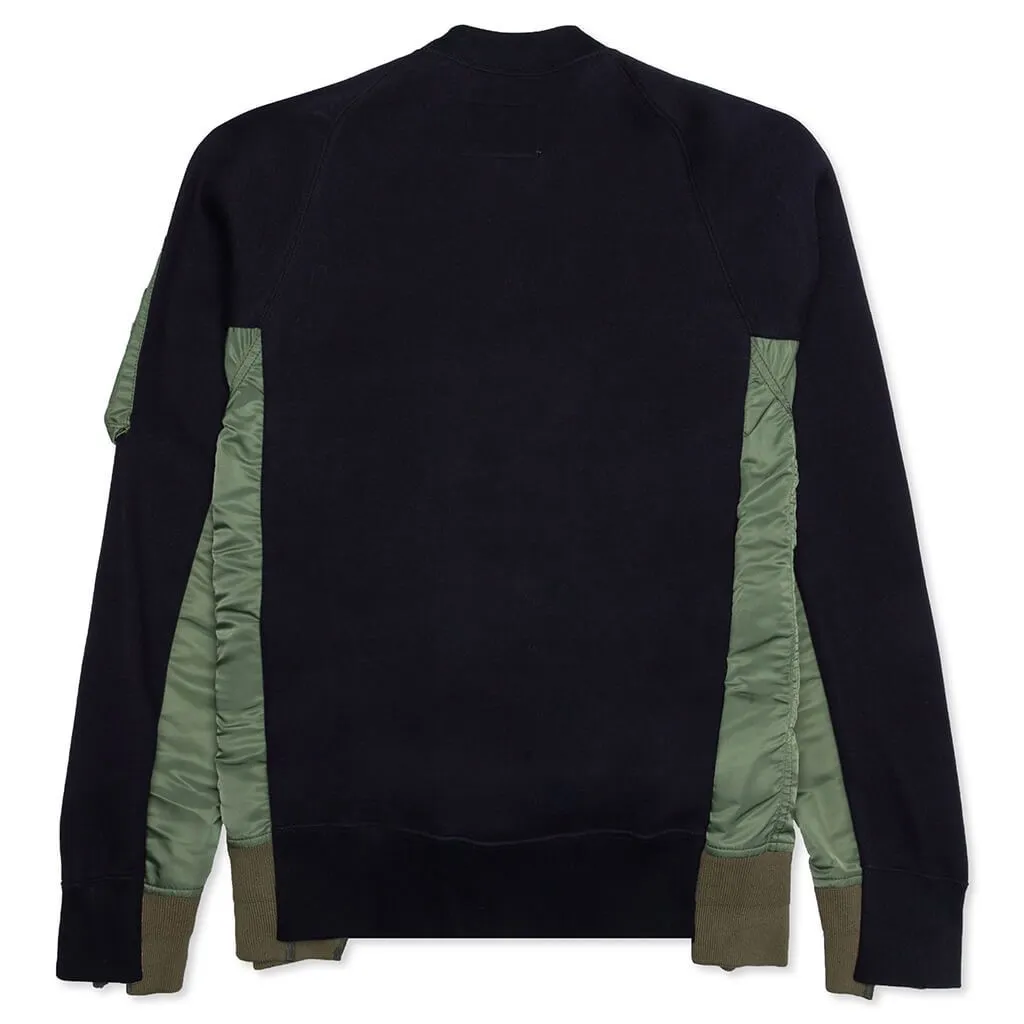 Sponge Sweat x MA-1 Pullover - Navy/Khaki