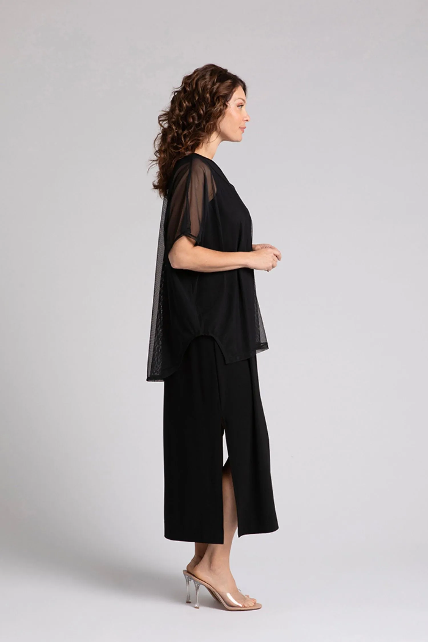 Sympli Mesh Slit Back Tunic - Style 3325-0