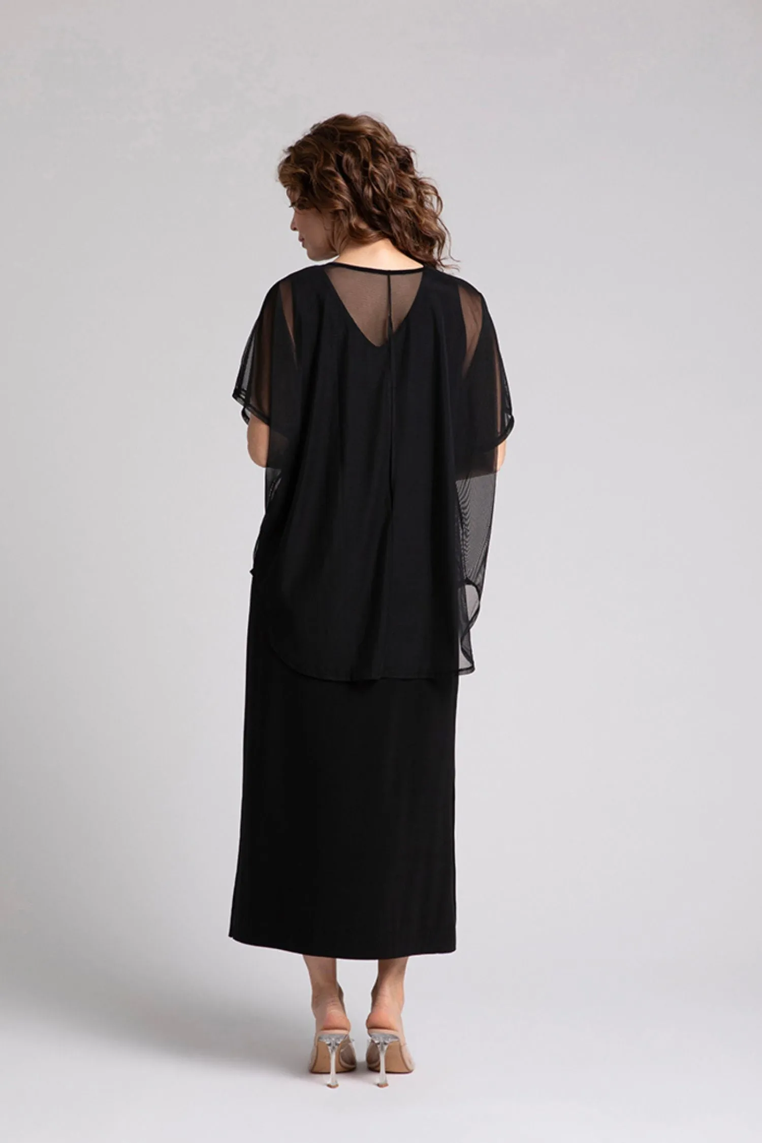 Sympli Mesh Slit Back Tunic - Style 3325-0