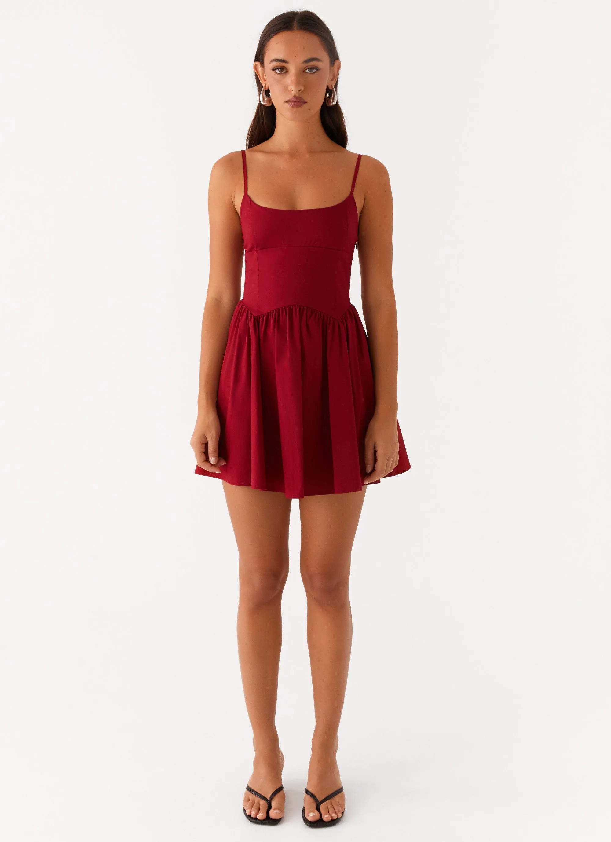 Tesoro Mio Mini Dress - Maroon