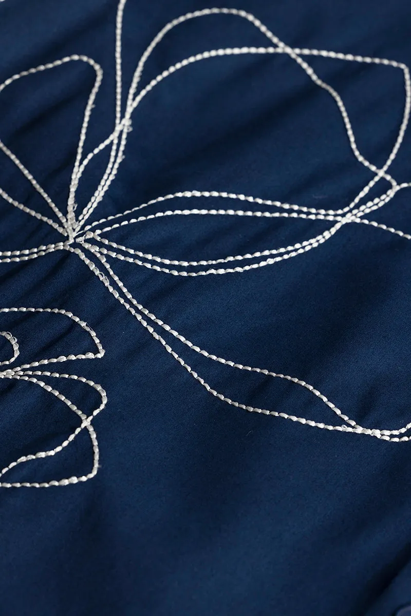 Tulipa Embroidered Navy Shirt