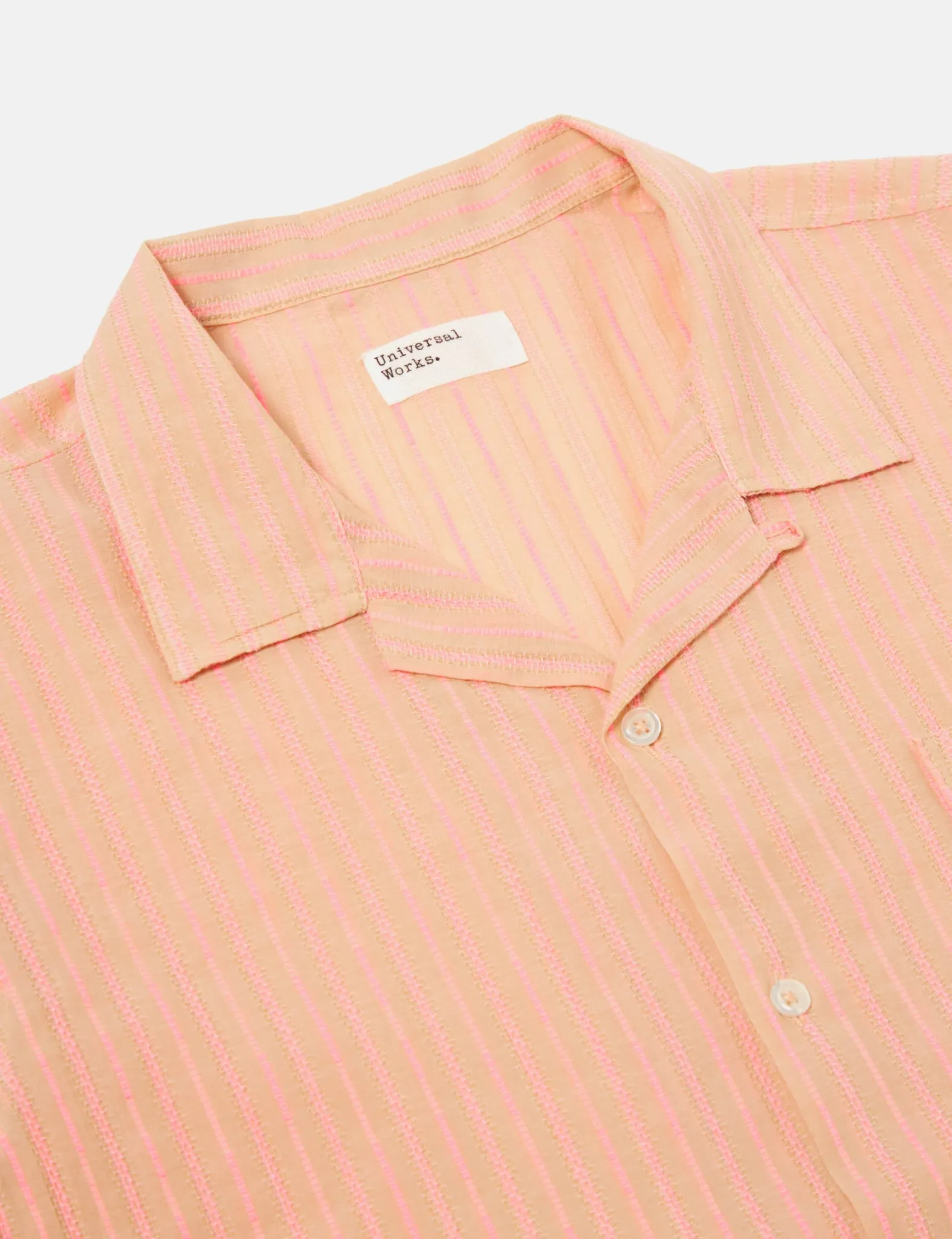 Universal Works Road Fluro Shirt - Summer Oak/Pink