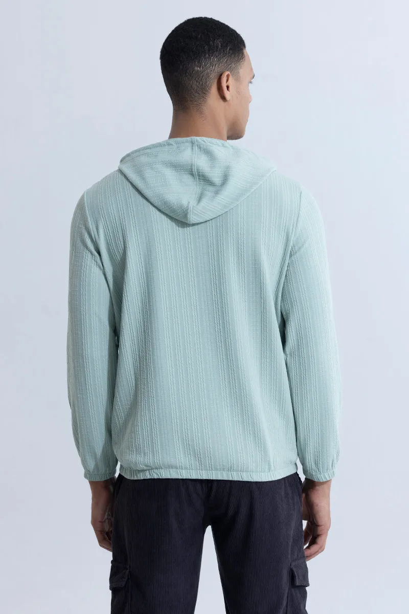 Vibrant Veins Mint Green Hoodie