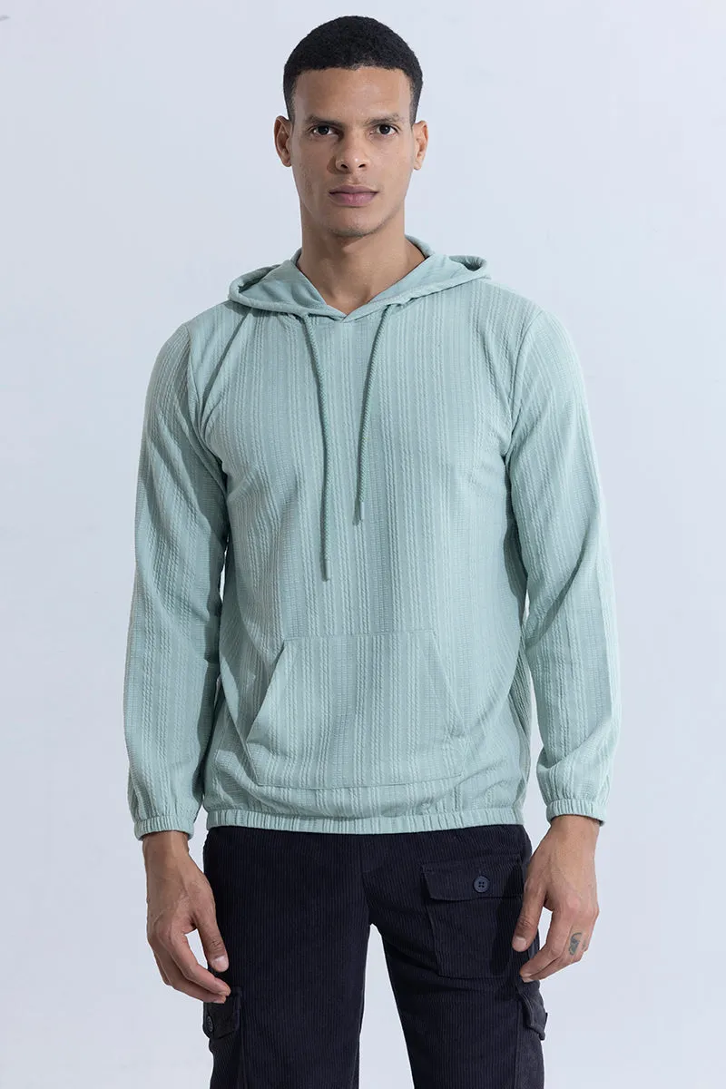 Vibrant Veins Mint Green Hoodie