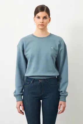 Vita Crop Oversize Blue Women's Sweatshirt