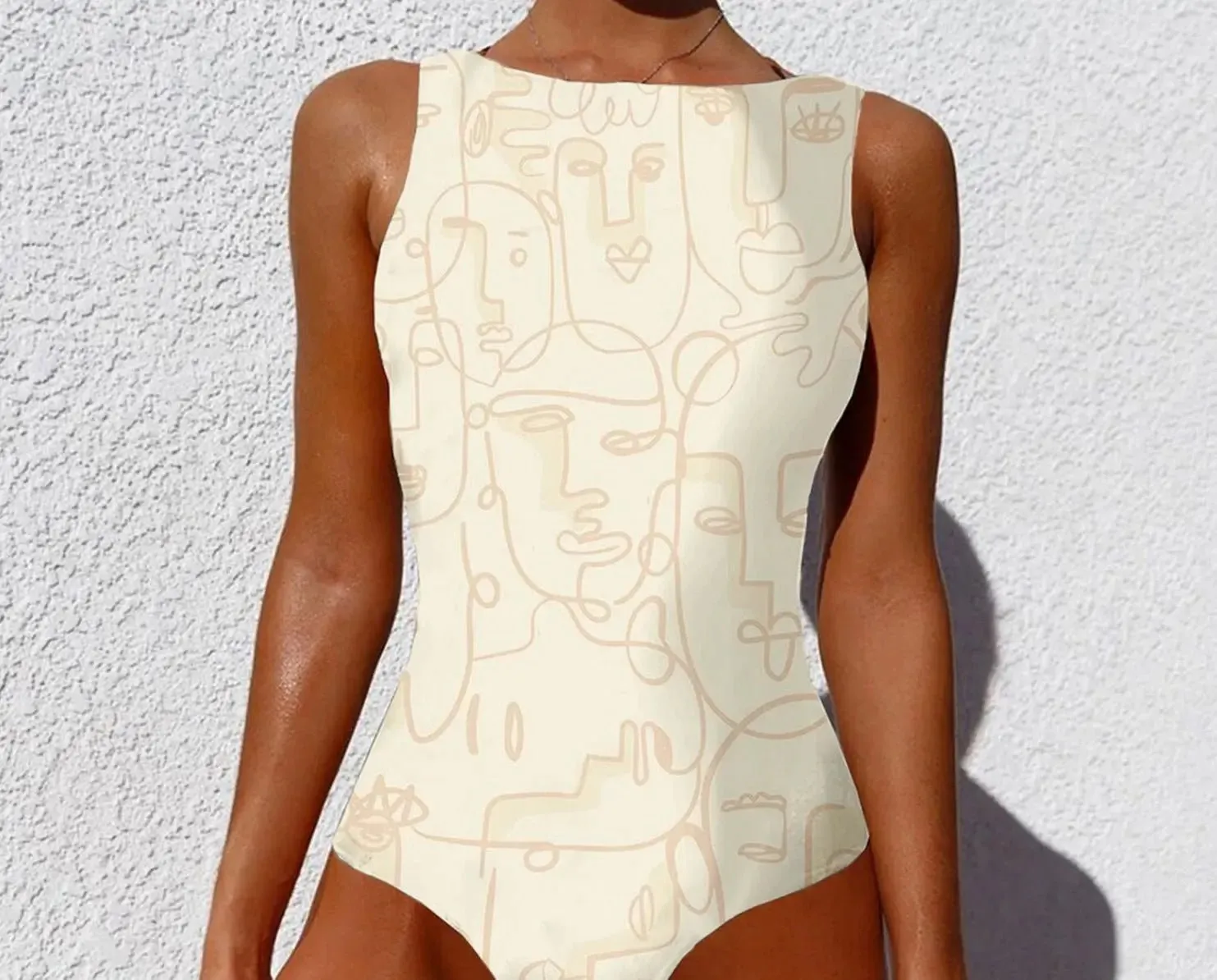 Winona Elegant Luxe Abstract Print One-Piece Swimsuit