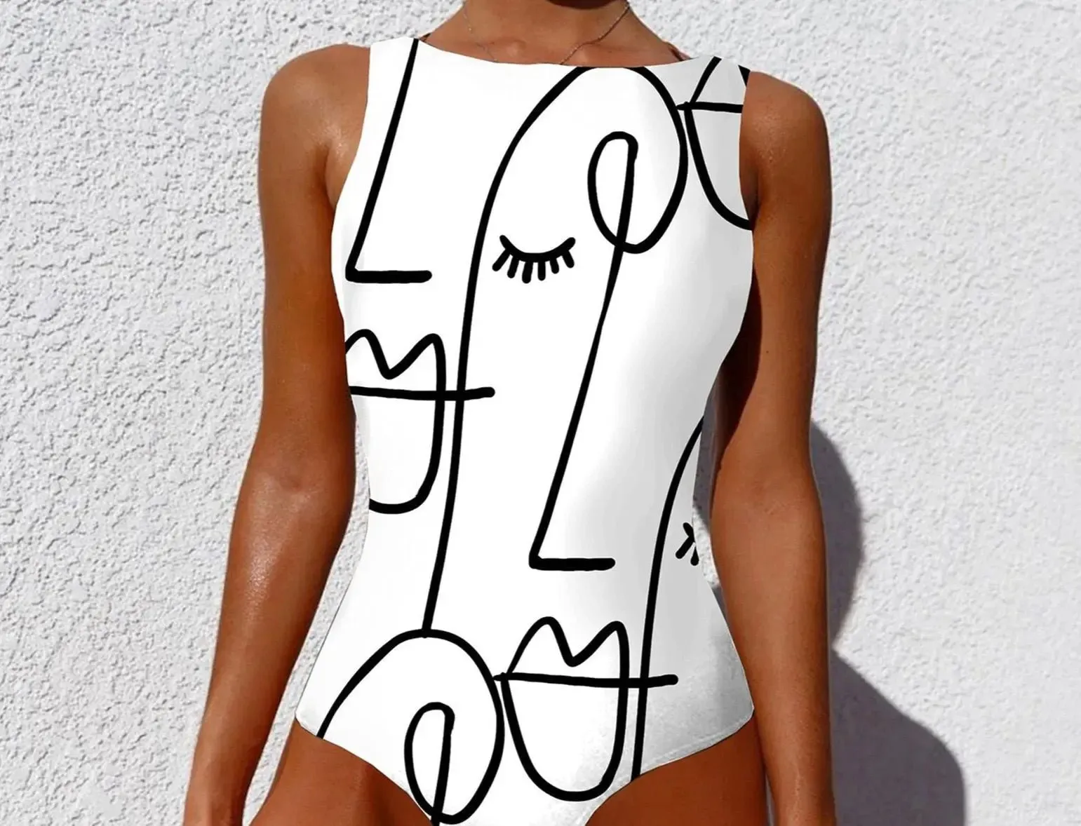 Winona Elegant Luxe Abstract Print One-Piece Swimsuit