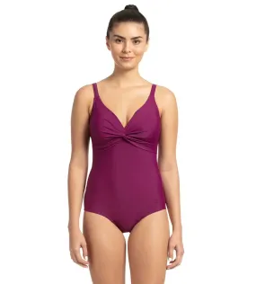 Women's Endurance Brigitte One Piece Swimwear - Deep Plum