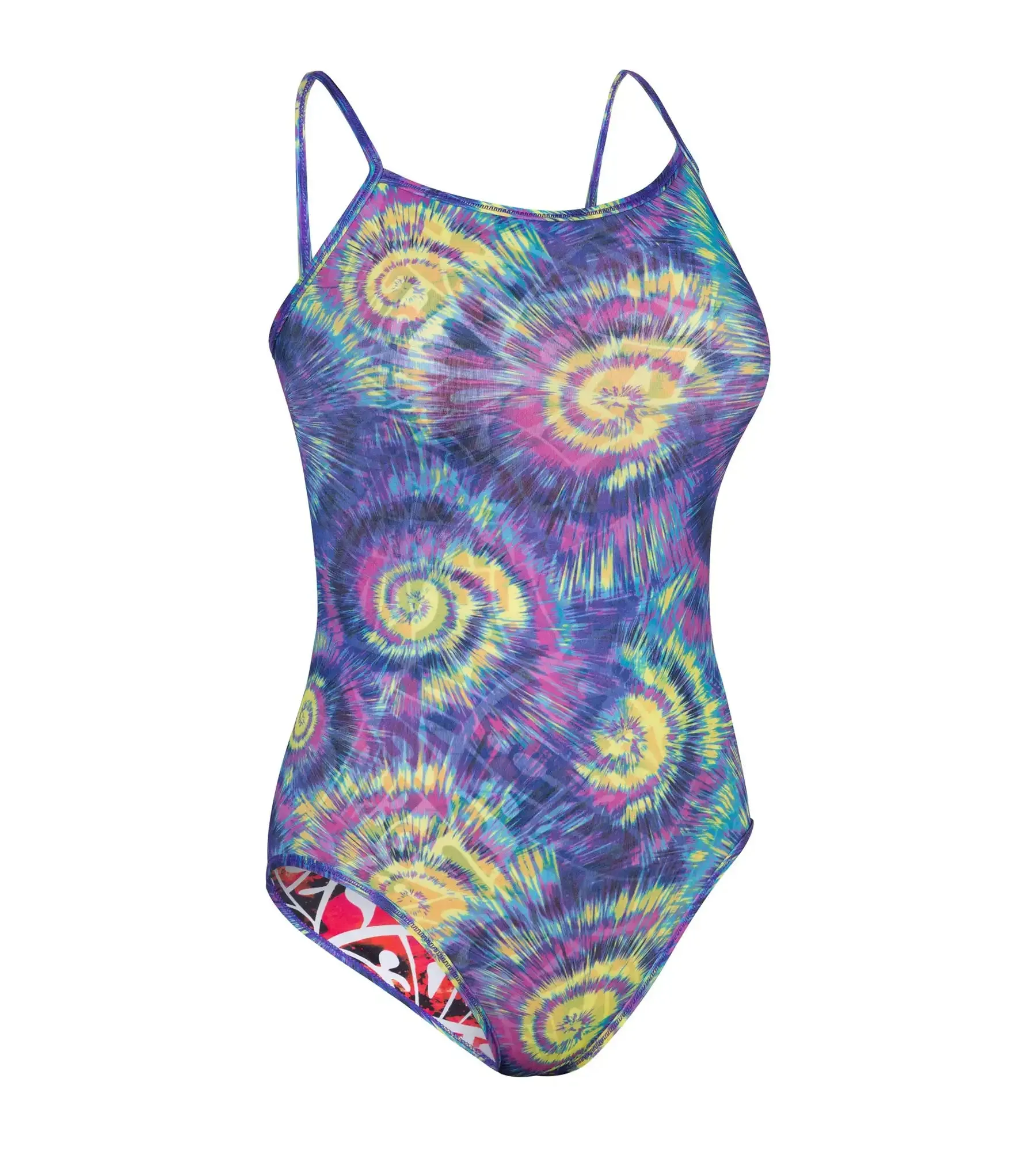 Women's Hippy Explosion Flip Reverse One Piece Swimwear - Navy  &  Chroma Blue