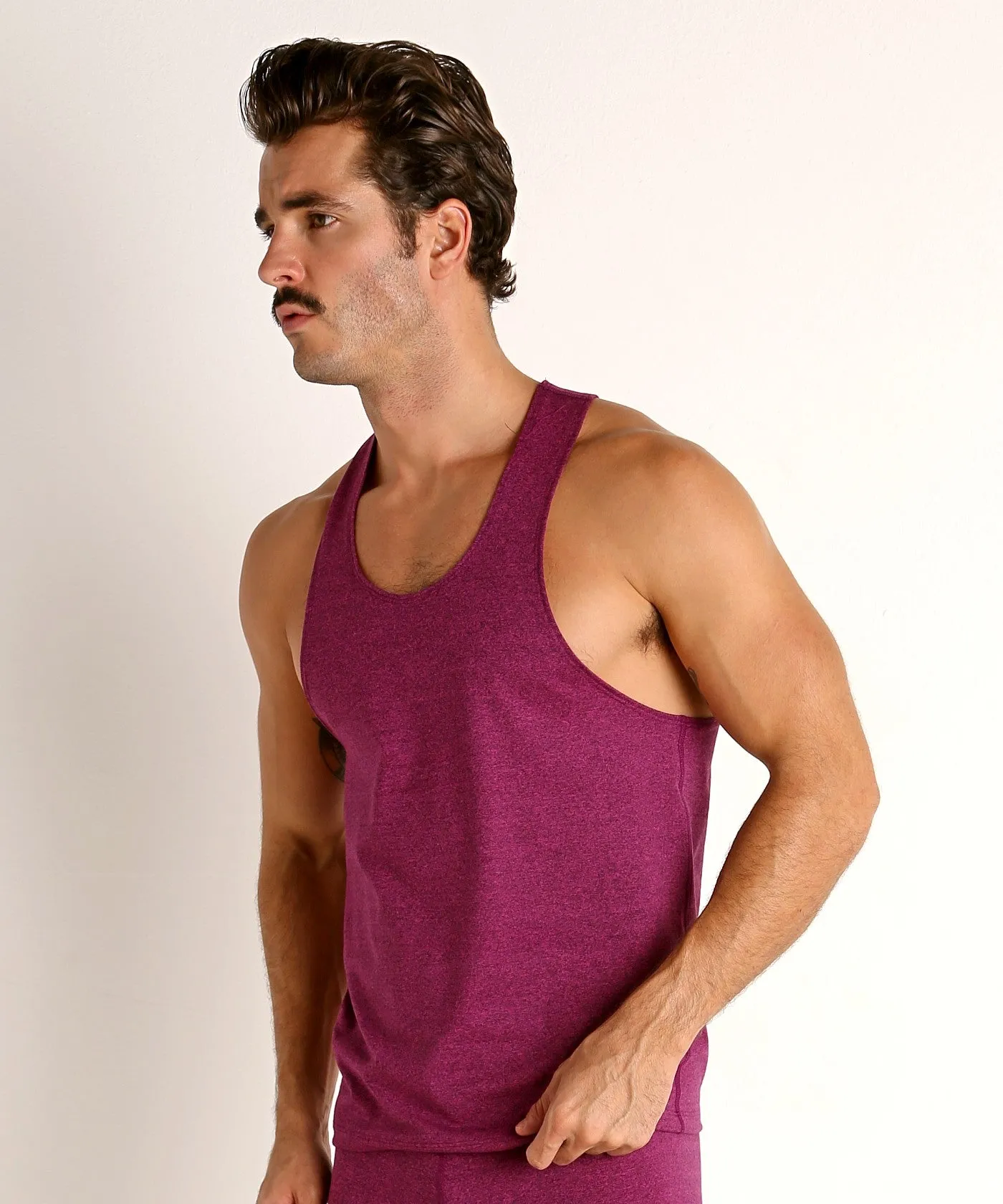 Workout Tank Top (Magenta Heather)