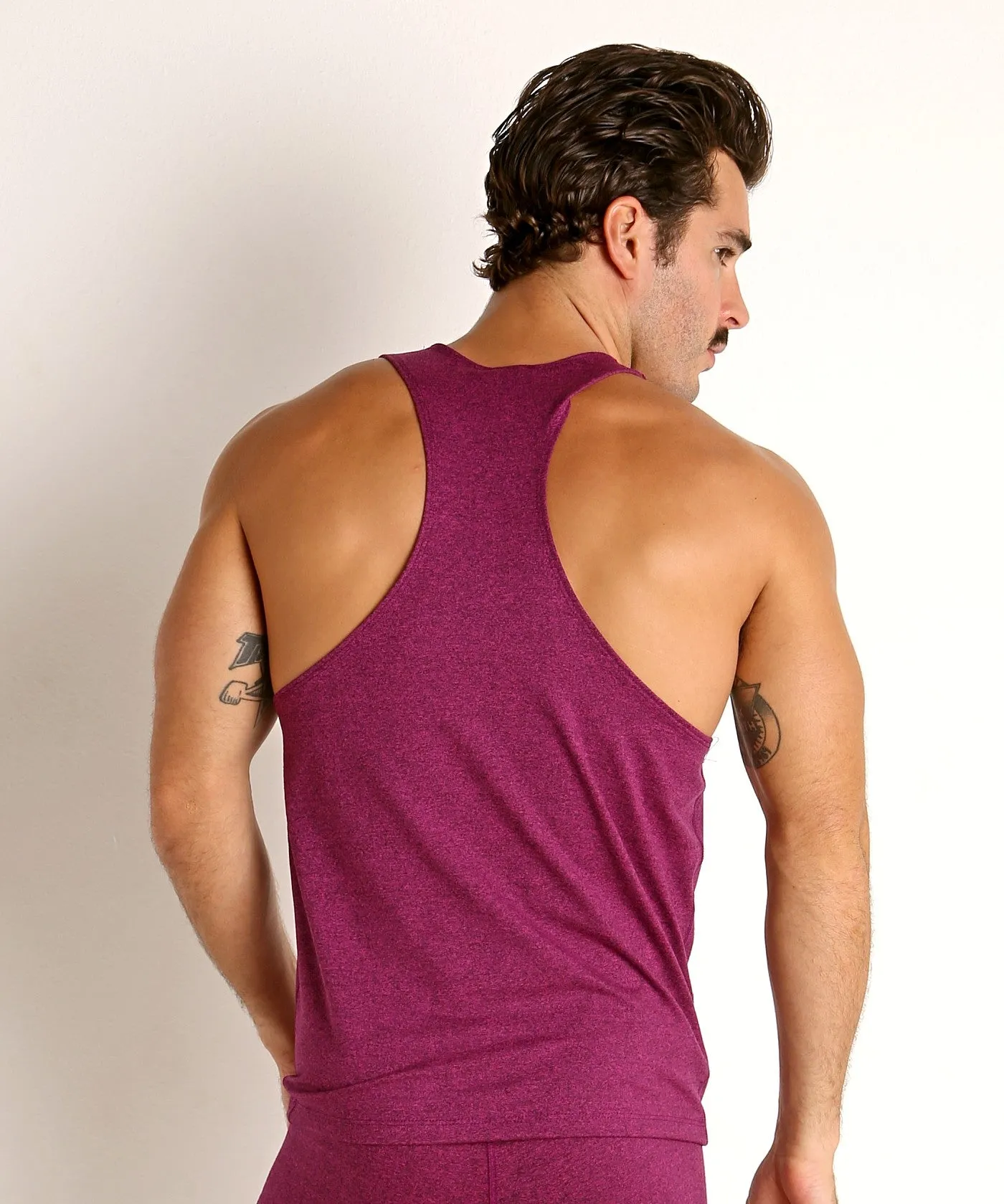 Workout Tank Top (Magenta Heather)