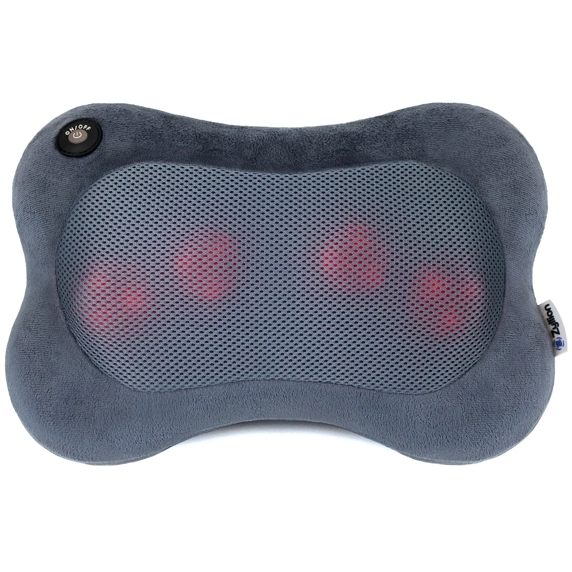 Zyllion Shiatsu Back and Neck Massager Pillow with Heat and Wired Connection (ZMA-13)