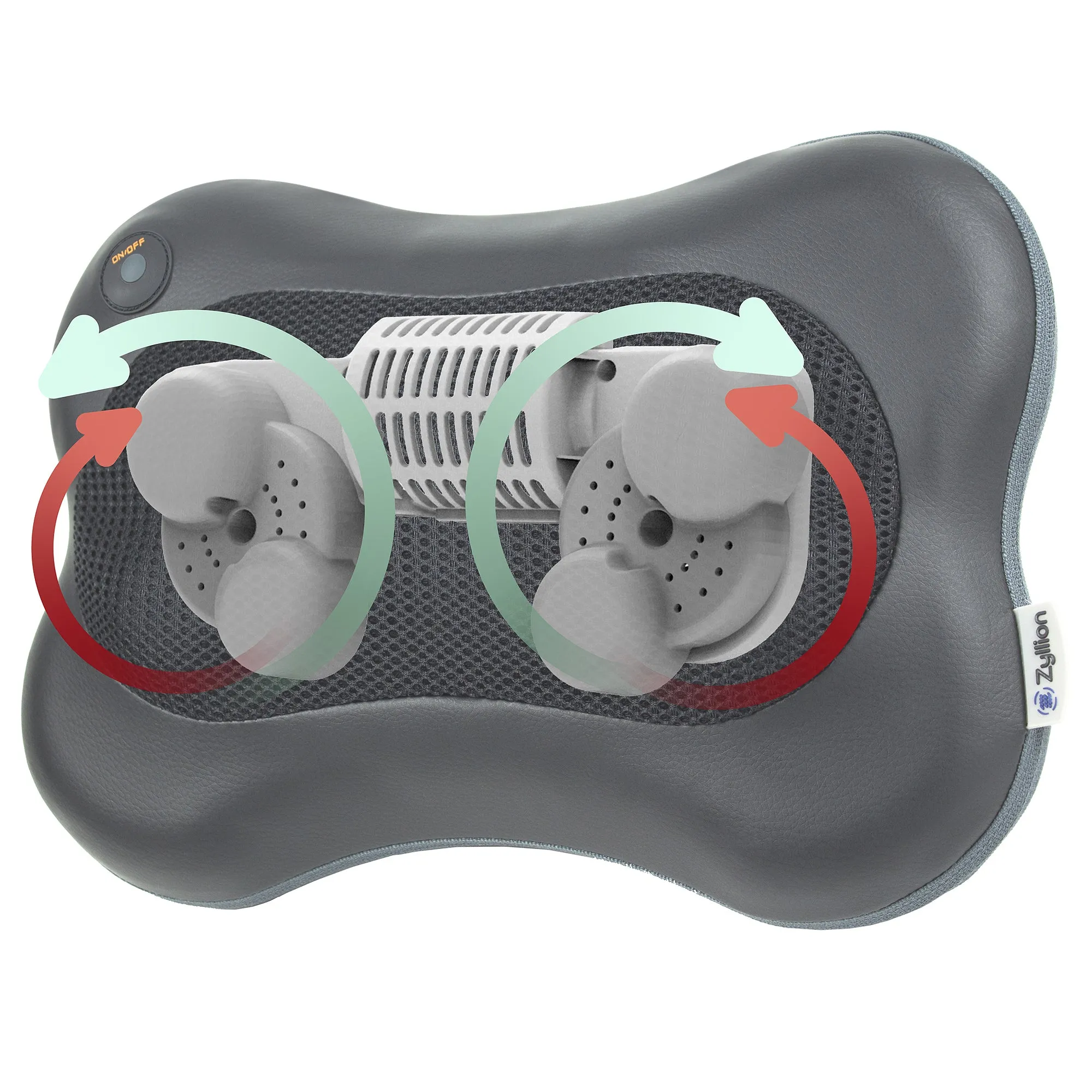 Zyllion Shiatsu Back and Neck Massager Pillow with Heat and Wired Connection (ZMA-13)