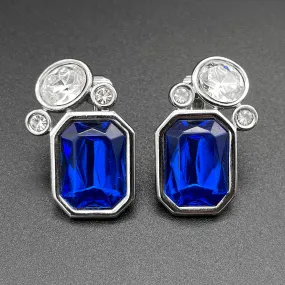 【カナダ輸入】ヴィンテージ PARK LANE ロイヤルブルー ビジュー イヤリング/Vintage PARK LANE Royal Blue Bijou Clip On Earrings